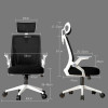 Plymot pakoworld office chair white-mesh grey 48x58x112-122cm