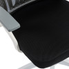 Καρέκλα γραφείου Plymot pakoworld λευκή - mesh μαύρο 48x58x112-122εκ