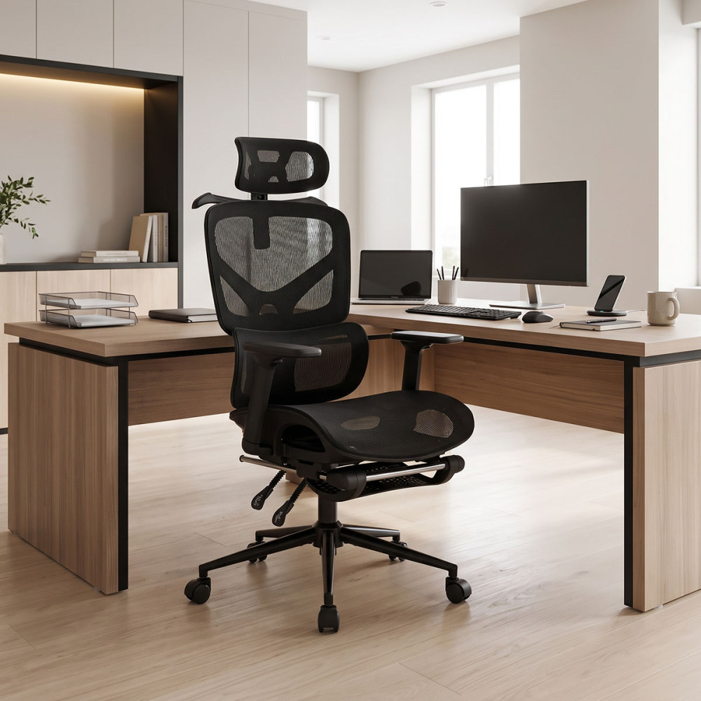 Vigo pakoworld mesh executive office chair, black color, 52x70x118-124cm
