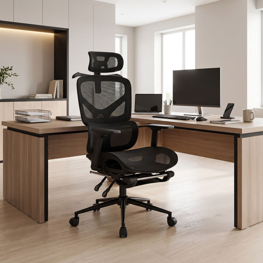 Vigo pakoworld mesh executive office chair, black color, 52x70x118-124cm