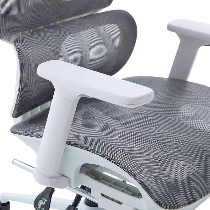 Καρέκλα γραφείου διευθυντη Vigo pakoworld λευκό- mesh γκρι 52x70x118-124εκ