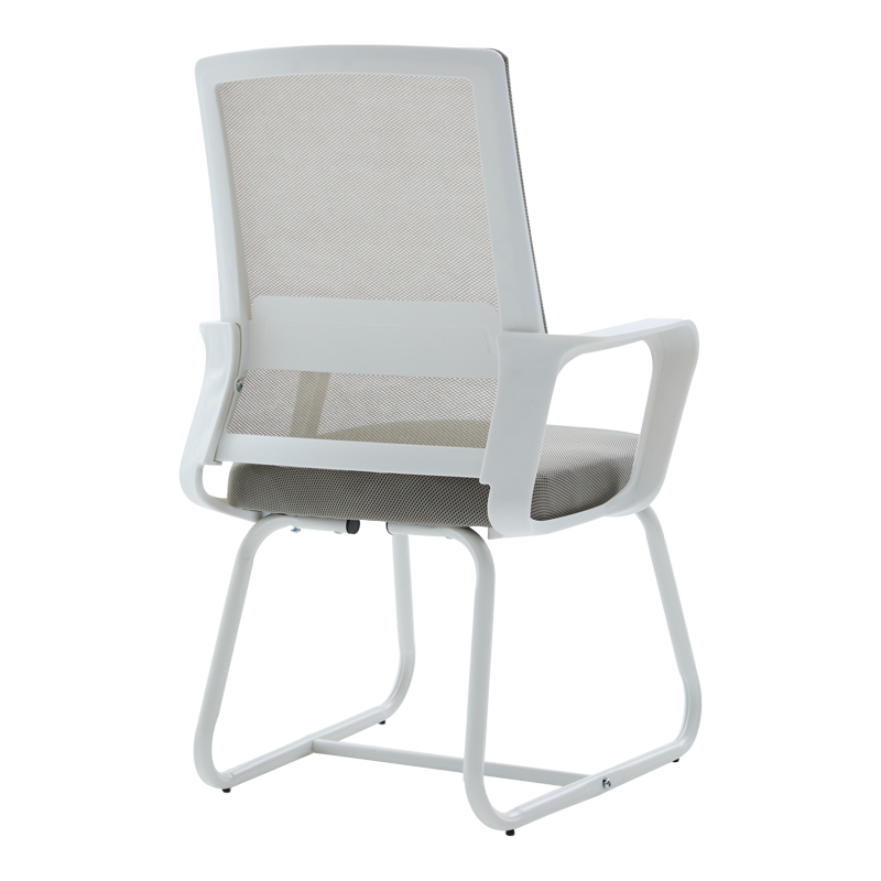 Palma pakoworld white visitor chair mesh grey 46x52x94cm