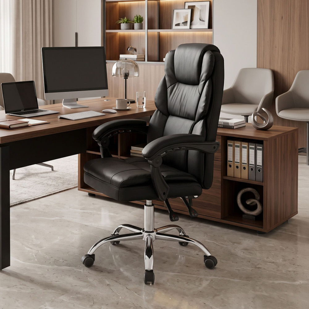 Sanema pakoworld pu black director's office chair 62x67x112-122cm