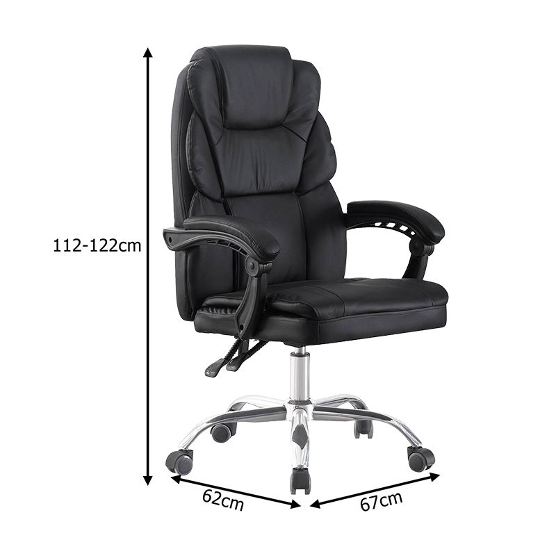Sanema pakoworld pu black director's office chair 62x67x112-122cm