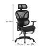 Manager's office chair with footrest Corus pakoworld mesh black 62x69x125-135cm