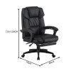 Director's office chair with footrest Garnut pakoworld pu black 69x75x116-126cm