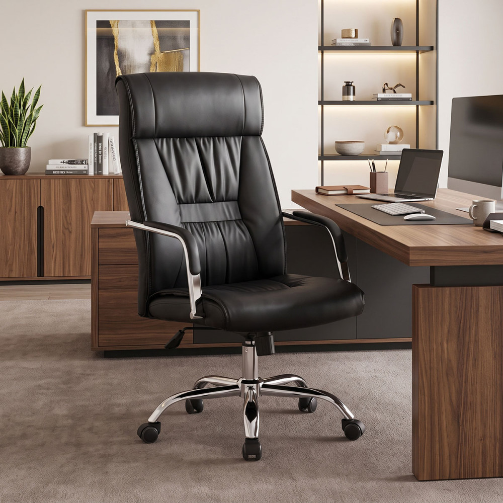 Biani pakoworld pu black manager's office chair 56x70x107-115cm