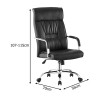 Biani pakoworld pu black manager's office chair 56x70x107-115cm