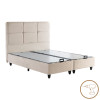 Double bed Punto pakoworld with storage space cream velvet 160x200cm