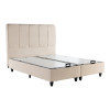 Κρεβάτι διπλό Lunda pakoworld με αποθηκευτικό χώρο κρεμ βελούδο 160x200εκ