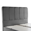 Double bed Lunda pakoworld with storage space anthracite velvet 160x200cm