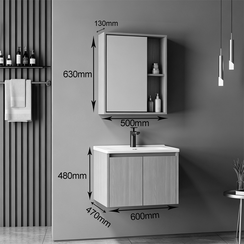 Chinky pakoworld white countertop with sink and mirror