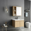 Sinkea pakoworld oak countertop with sink and mirror