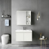 Sinkea pakoworld white countertop with sink and mirror