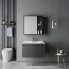 Sinkea pakoworld anthracite countertop with sink and mirror