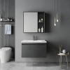 Sinkea pakoworld anthracite color countertop with sink and mirror
