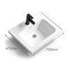 Sinkea pakoworld cappuccino color countertop with sink and mirror