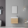 Renza pakoworld oak countertop with sink and mirror