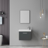 Renza pakoworld anthracite countertop with sink and mirror