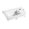 Renza pakoworld cappuccino countertop with sink and mirror