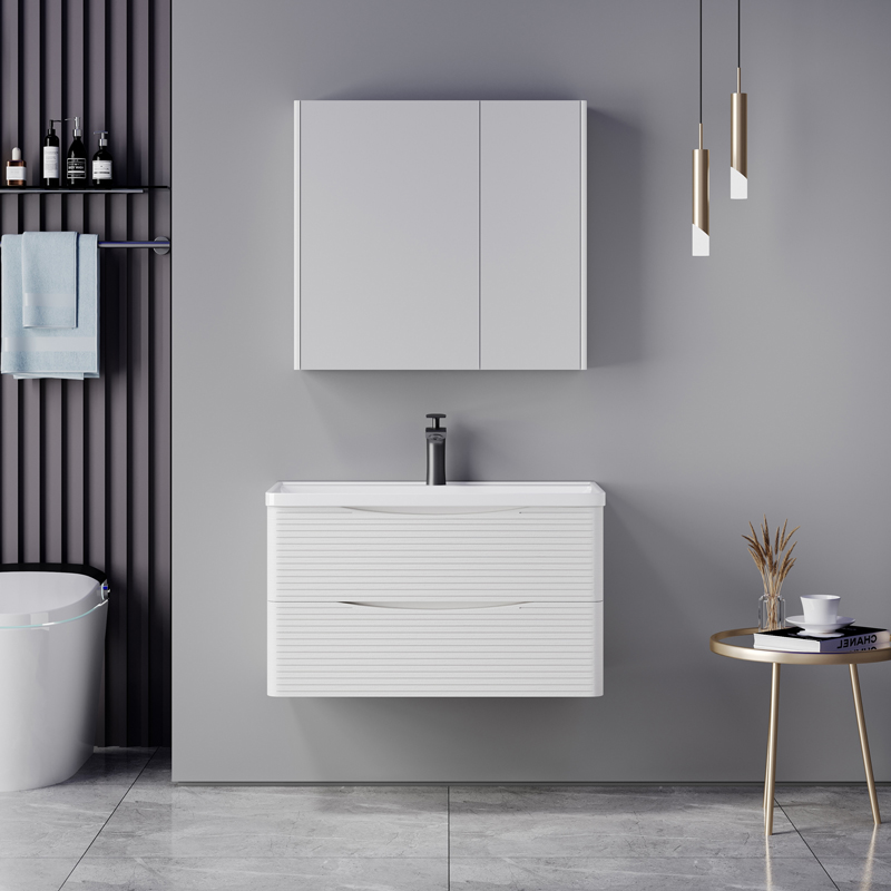 Tzouena pakoworld white countertop with sink and mirror