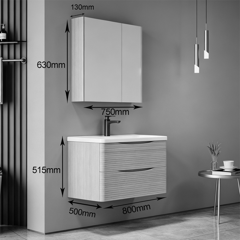 Tzouena pakoworld white countertop with sink and mirror