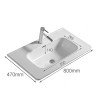 Tzouena pakoworld white countertop with sink and mirror