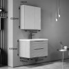 Tzouena pakoworld walnut countertop with sink and mirror