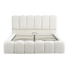 Κρεβάτι διπλό Narnia pakoworld κρεμ μπουκλέ ύφασμα 160x200εκ