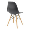 Julita pakoworld chair black PP with wooden legs in natural finish 46x52x81cm