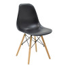 Julita pakoworld chair black PP with wooden legs in natural finish 46x52x81cm