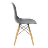 Julita pakoworld chair black PP with wooden legs in natural finish 46x52x81cm