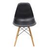 Julita pakoworld chair black PP with wooden legs in natural finish 46x52x81cm