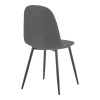 Chair Bella pakoworld grey fabric with black metal leg 44x55x85cm
