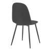 Chair Bella pakoworld anthracite fabric with black metal leg 44x55x85cm