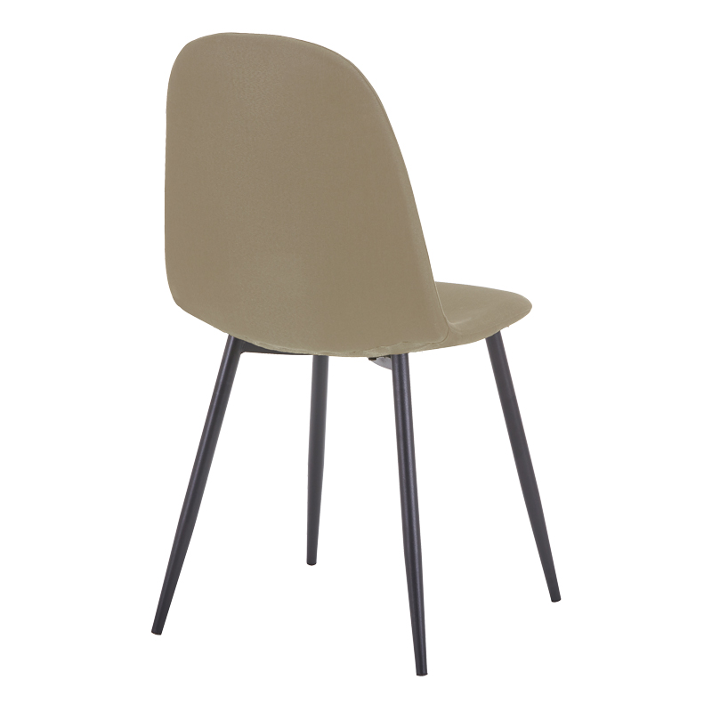 Chair Bella pakoworld olive green fabric with black metal leg 44x55x85cm