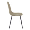 Chair Bella pakoworld olive green fabric with black metal leg 44x55x85cm