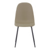 Chair Bella pakoworld olive green fabric with black metal leg 44x55x85cm