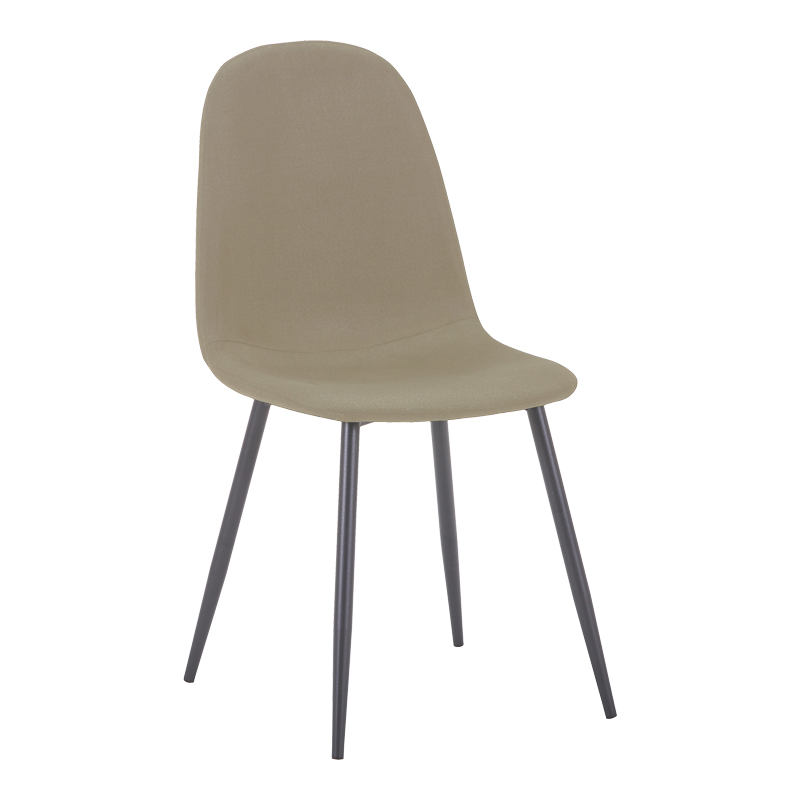 Chair Bella pakoworld olive green fabric with black metal leg 44x55x85cm