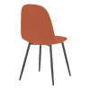Chair Bella pakoworld brick red fabric with black metal leg 44x55x85cm
