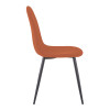 Chair Bella pakoworld brick red fabric with black metal leg 44x55x85cm