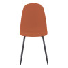 Chair Bella pakoworld brick red fabric with black metal leg 44x55x85cm