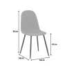Chair Bella pakoworld beige fabric with natural color metal leg 44x55x85cm