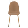 Chair Bella pakoworld tan fabric with natural color metal leg 44x55x85cm