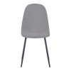 Chair Bella pakoworld dark grey velvet fabric with black metal leg 44x55x85cm