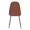 Chair Bella pakoworld dusty pink velvet fabric with black metal leg 44x55x85cm