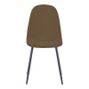 Chair Bella pakoworld brown velvet fabric with black metal leg 44x55x85cm