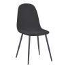 Chair Bella pakoworld black velvet fabric with black metal leg 44x55x85cm