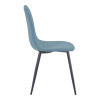 Chair Bella pakoworld blue velvet fabric with black metal leg 44x55x85cm