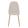 Chair Bella pakoworld beige velvet fabric with natural color metal leg 44x55x85cm